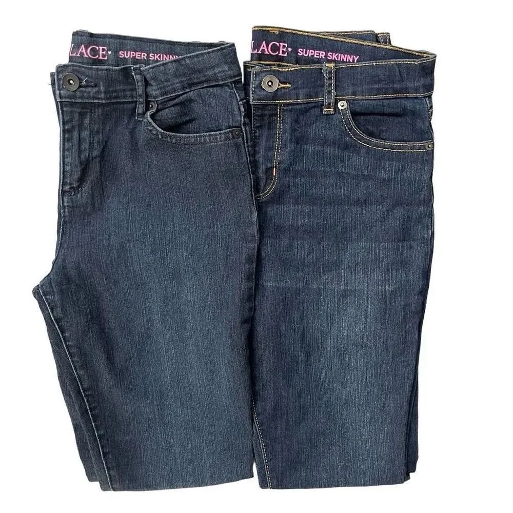 The Children’s Place Girl’s Stretch Super Skinny Slim Jeans-2 Pairs Size 16